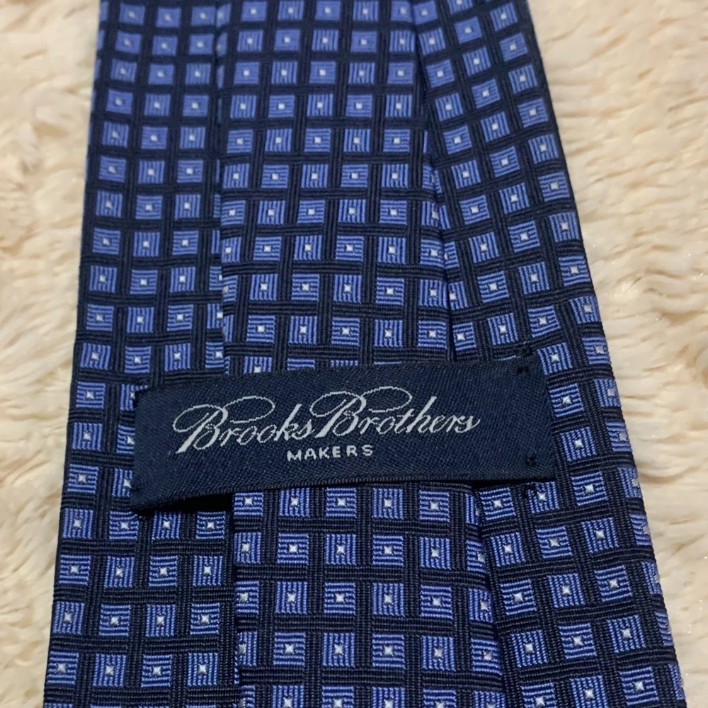 BROOKS BROTHERS 🔹 Pure Silk Blue Neck Tie - Size OS